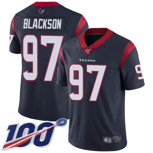 Houston Texans Limited Navy Blue Men Angelo Blackson Home Jersey NFL Football #97 100th Season Vapor Untouchable->houston texans->NFL Jersey
